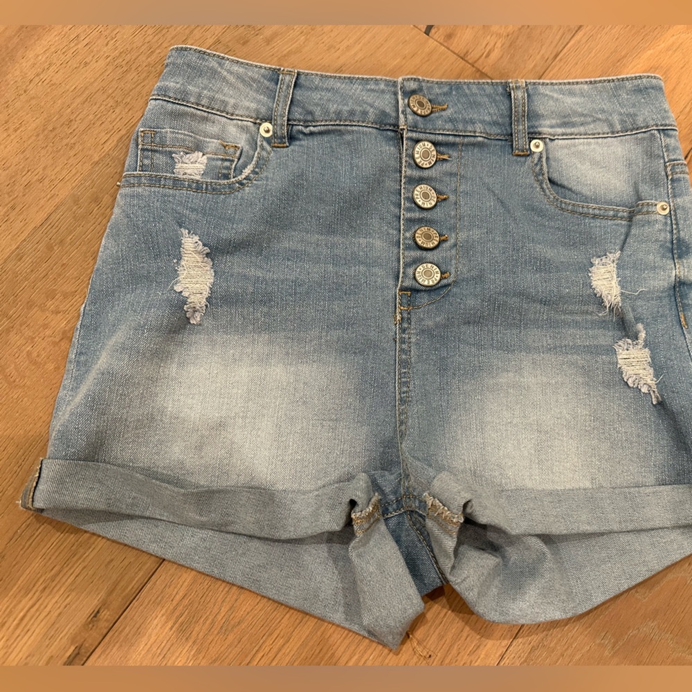 High waisted denim Jean shorts